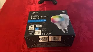 GE CYNC Smart LED Multicolor Light Bulbs Unboxing and Setup [upl. by Ilrebmik]