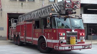 Chicago Fire Department Aerial Tower 1 amp Ambulance 41 Responding [upl. by Adnilak401]