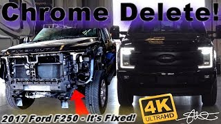 Chrome Delete 2017 Ford F250 Superduty Repaired Now BETTER Retractable Sidestep Install 4K [upl. by Ahsote]