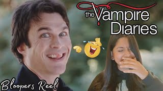 The Vampire Diaries  Bloopers Season 1 7  REACTION [upl. by Lindly]