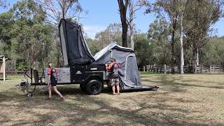 Chariot E1 Real Time Pack Down  Electric Double Fold Camper Trailer [upl. by Arline]