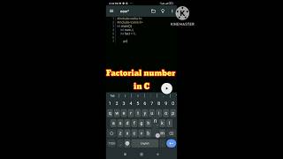 Calculate Factorial in C Quick Tutorial 💻 [upl. by Flita]