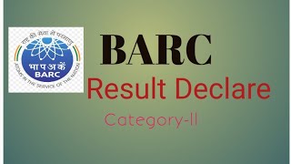 BARC Final Result Declared CATll 032023 Result Declare dae BARC NFC  trendingvideo [upl. by Ayouqes772]