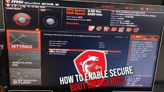 Secure Boot MSI bios  How To Enable Secure Boot In Windows 11 [upl. by Sissie495]