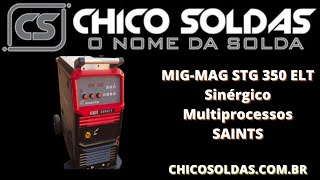 Máquina MIGMAG STG 350A ELT Sinérgico SAINTS [upl. by Myrt]