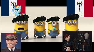 the minions sing vichy france anthem marechal nous voila no subtitle 1941 [upl. by Caril]