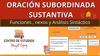 APRENDE a analizar oraciones SUBORDINADAS SUSTANTIVAS 🟥 sintaxis [upl. by Aelegna]