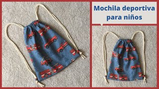 Mochila deportiva para niños  MUY FACIL  Costura para principiantes [upl. by Cod54]