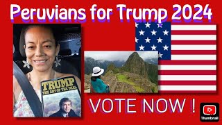 🚨 PERUVIANS for Donald Trump  trump vote peru election DonaldJTrumpforPresident [upl. by Diana]