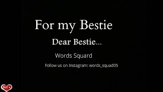 For my bestie best friends lines  English quotes [upl. by Wie]