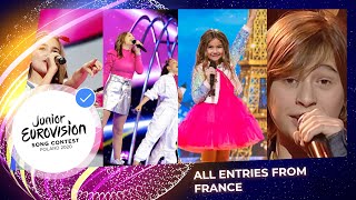 All Junior Eurovision songs from France 🇫🇷 [upl. by Nebuer]