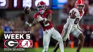 Alabama’s Highlights vs Georgia  2024 CFB [upl. by Diego]