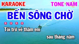 Karaoke Bến Sông Chờ Tone Nam Beat Mới Hay Nhất 2023  Đoản Khúc Lam Giang  Phi Vân Điệp Khúc [upl. by Ennej]