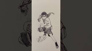 Speed Drawing Stickman Hyuga clan 😳 shorts anime drawing [upl. by Frasch887]