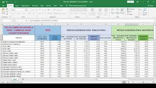 LISTA DE PRECIOS EN EXCEL DE PLATAFORMA MIENTRETENIMIENTO [upl. by Clava]