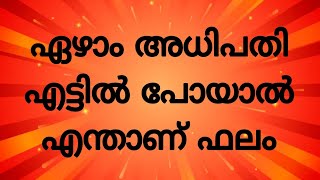 ഏഴാം അധിപതി എട്ടിൽ പോയാൽ എന്താണ് ഫലം  Eazham adhipathi ettil [upl. by Skipper]