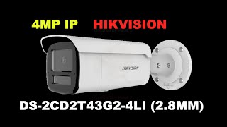 Відеокамера 4 МП Acusense Smart Hybrid Light DS2CD2T43G24LI 28мм [upl. by Akkahs]