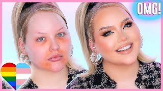 FEMINIZING Makeup Hacks  Transgender Tutorial  NikkieTutorials [upl. by Elicul338]