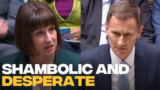 Labour’s Rachel Reeves terrorises Jeremy Hunt over quotrecklessquot budget [upl. by Gilead]