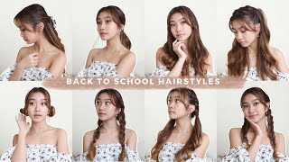 easy 5 MINUTE back to school hairstyles 📚 [upl. by Slocum671]