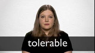 How to pronounce TOLERABLE in British English [upl. by Kristal]