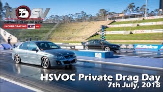 HSV Owners Club of NSW Private Drag Day 2018 [upl. by Nagud610]