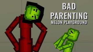 Short Film BAD PARENTING MrRed face In Melon Playground Part 1  People Playground [upl. by Simson]