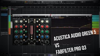 Acustica Audio Green 5 vs Fabfilter Pro Q3 Blindtest [upl. by Hausner]