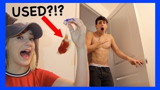 USED BLOODY TAMPON PRANK He FREAKS out [upl. by Uttasta]