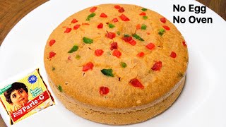 Parle G Biscuit Cake Recipe  Without Egg Oven Maida Butter Paper  Easy Biscuit Cake Recipe [upl. by Booth]