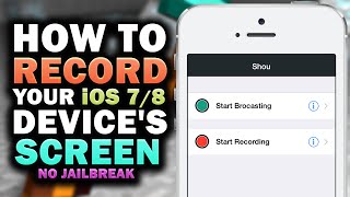 How to Get SHOU an iOS 7 amp 81 Screen Recorder NO JAILBREAK NO COMPUTER [upl. by Yrennalf285]