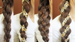 4Strand Braid Hair Tutorial Woven Braid  3D Round Braid [upl. by Esinaej]