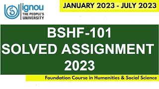 BSHF101 FULLY SOLVED ASSIGNMENT NEW 202324 II BTS COURSE ASSIGNMENT [upl. by Suiradal]