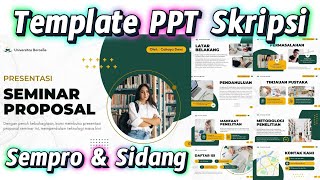 SeminarSempro Skripsi Template Powerpoint Pro Powerpoint Slide PPT Template Presentasi Canva Pro [upl. by Quick]