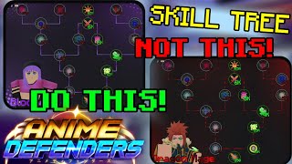 THE BEST SKILL TREE TO USE IN YOUR UNIT GUIDE  Anime Defenders [upl. by Ahsircal]