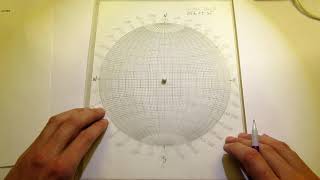 Plotting planar geologic structures as great circles on a stereonet [upl. by Elmore]