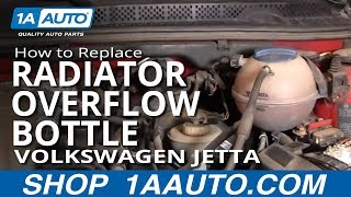 How to Replace Radiator Overflow Bottle 9098 Volkswagen Jetta [upl. by Danyluk]