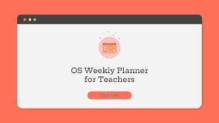 OS Weekly Planner PowerPoint Template for Teachers by GreatPPT [upl. by Omocaig]