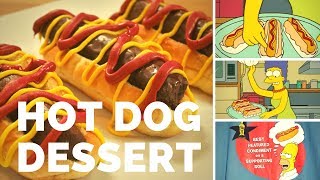 DIY  Hot Dog sucré pour le dessert de Marge  Les simpson S16E02  tout le monde peut le faire [upl. by Elorac]