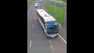 Stagecoach Western express Plaxton Elite X77SCC at Prestwick Airport on route X77 to Glasgow [upl. by Anirahc]