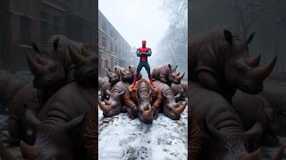 SpiderMan and Superman vs Witch fight battle spiderman superman animals wolverine [upl. by Rehpinnej]