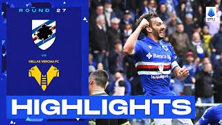 SampdoriaVerona 31  Gabbiadini ends Samp winless run Goals amp Highlights  Serie A 202223 [upl. by Bokaj]