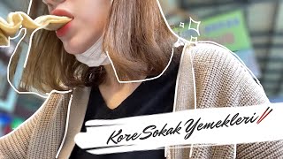 Vlog 18 Güney Kore’de Günlük Yaşam  Kore Sokak Yemeklerini Yedim🍜  Yüzüm Yandı🤦🏻‍♀️ [upl. by Kinnon918]