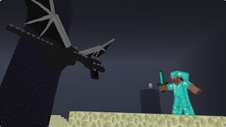 Defeating Ender Dragon  minecraft Rock smp [upl. by Leonidas]