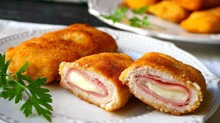 Pechugas rellenas de jamón y queso cordon bleu [upl. by Tabib]