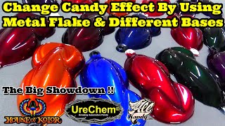 How To Spray Candy Over Metal Flake In Intercoat Clear  Binder THE EFFECT OF DIFFERENT BASE COLORS [upl. by Fidelity746]