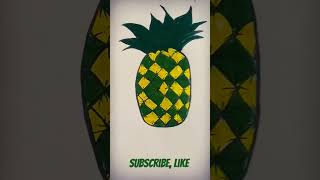 Pineapple drawingcolouringpineapple colouringart trending shortfeed ytvideo shortsviralreels [upl. by Dichy]