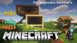 Build Easy House for survivals  Minecraft House Build For Beginners  Create Beautiful House 2024 [upl. by Aretak757]