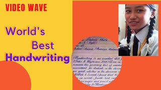 Worlds Best Handwriting  Prakriti Malla  Nepal  videowavebhakti  प्रकृति मल्ला  Cursive Writing [upl. by Benedicta243]