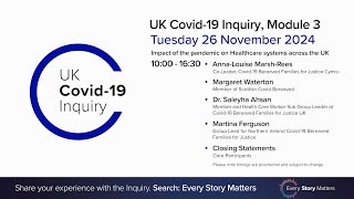 UK covid 19 Inquiry  Module 3 Hearing  26 November 2024 PM [upl. by Akired]